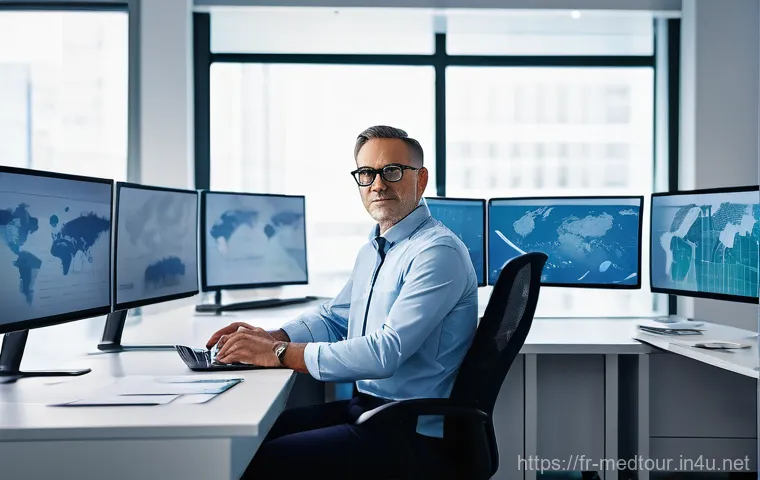 의료관광코디네이터 유망 취업처 - **A compassionate medical tourism coordinator providing reassuring support to an elderly patient and...