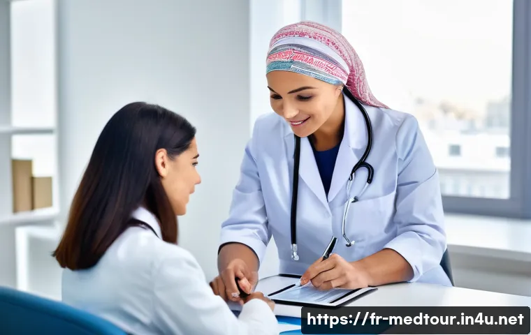 의료관광코디네이터 커리어패스 - **Prompt 1: Empathetic Medical Tourism Coordinator Assisting a Patient**
    "A professional, empath...